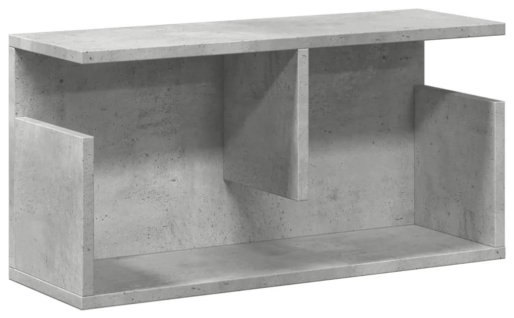 betonszürke szerelt fa faliszekrény 60 x 20 x 30 cm