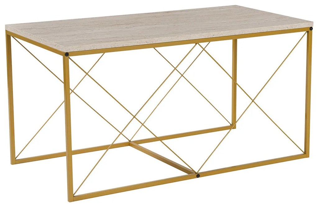 Defne Gold Travertine dohányzóasztal