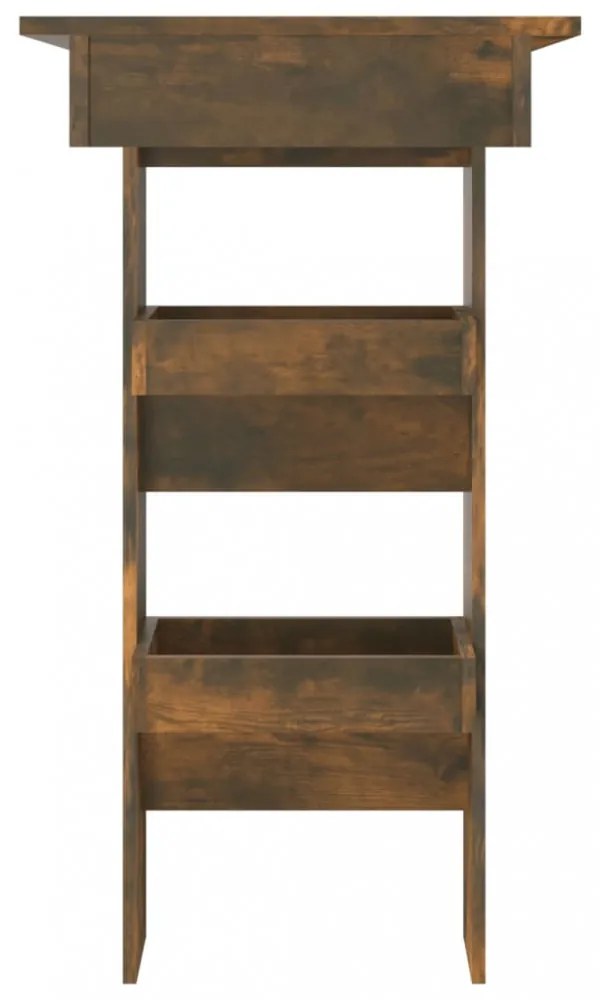 füstös tölgy színű fatermék fali bárasztal 102 x 45 x 103,5 cm