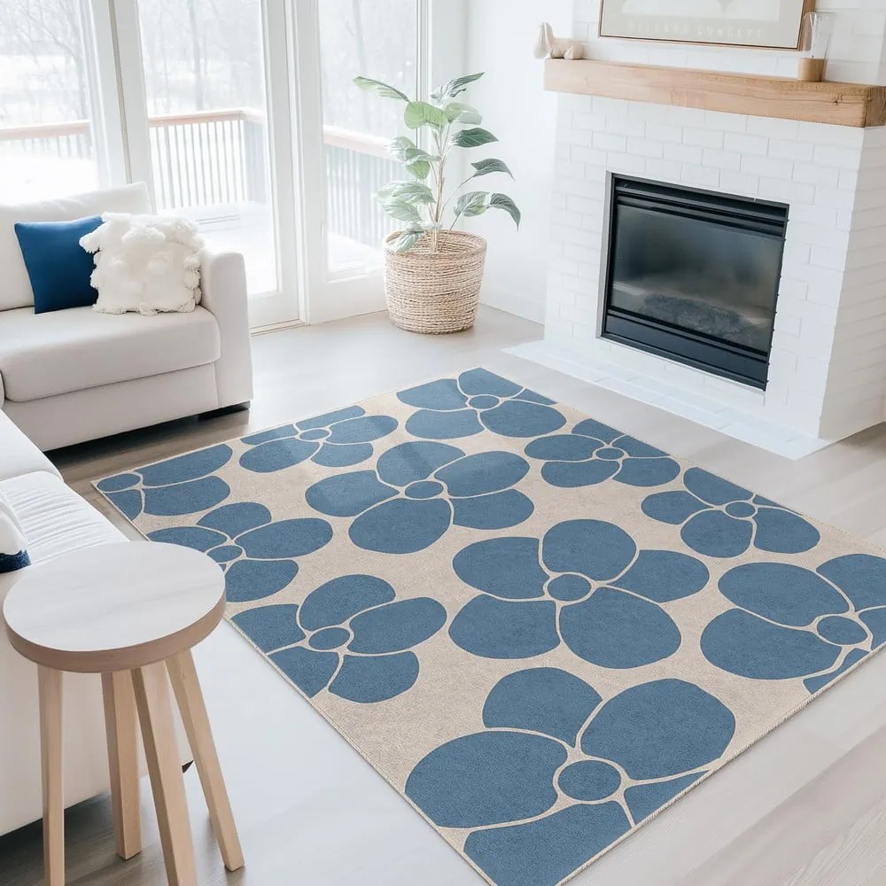 Kék mosható futószőnyeg 60x230 cm Blue Meadow – Mila Home