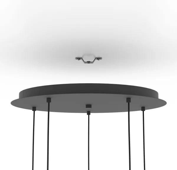 Eglo 390183 - Csillár zsinóron SERENARA 5xE27/40W/230V fekete/arany