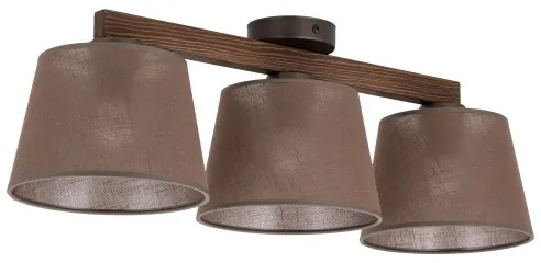 Brilagi - Felületre szerelt csillár LATTE 3xE27/15W/230V fenyő/barna