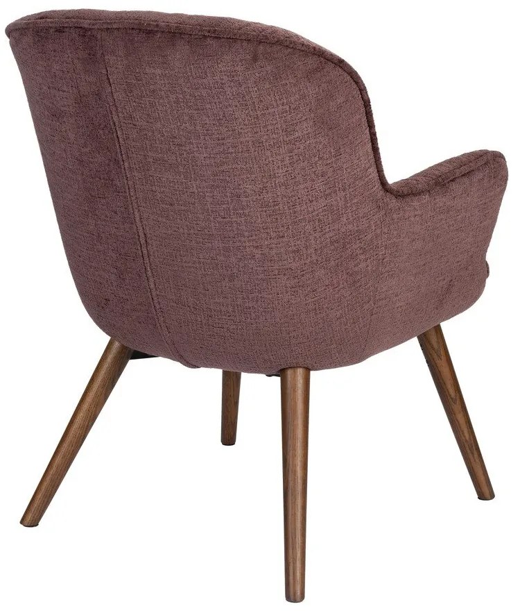 Sötétlila bársony fotel Lenn – Dutchbone