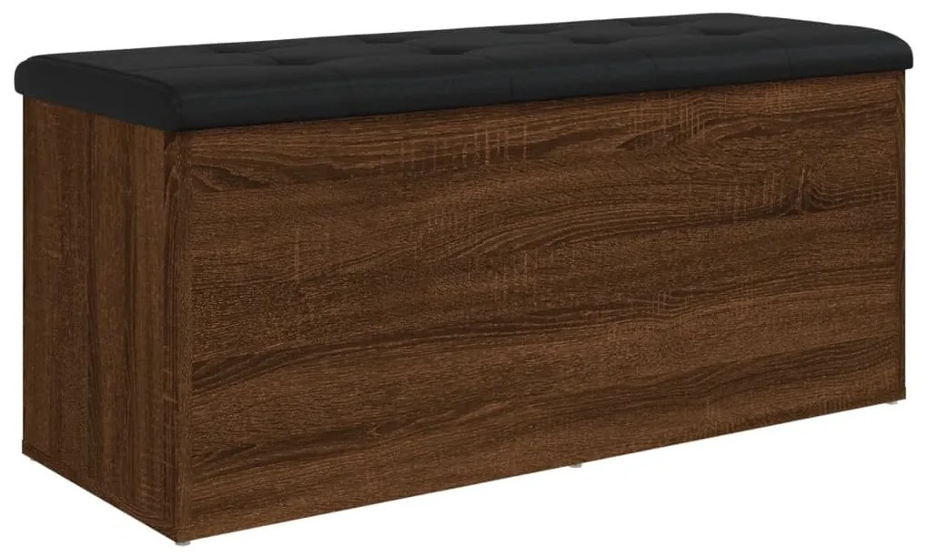 barna tölgy színű szerelt fa tárolópad 102 x 42 x 45 cm