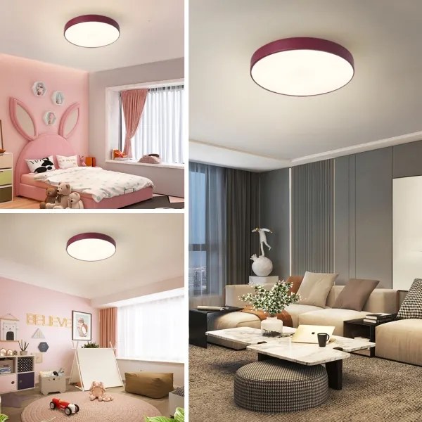 Brilagi-LED POOL mennyezeti lámpatest LED/48W/230V 3000/4000/6000K 40 cm bordó