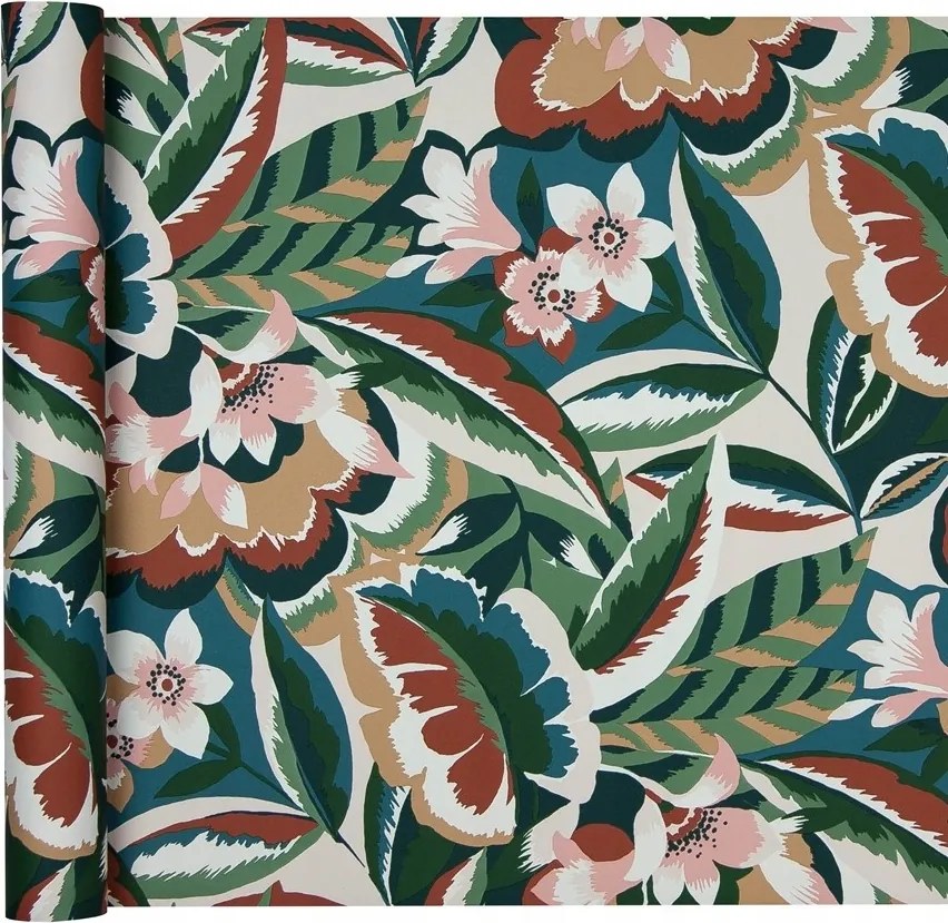 Növényi Mintás Tapéta Levelek Virágok Többszínű Flizelin
