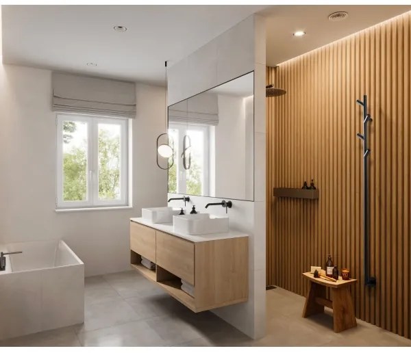 P.M.H. LS1B - Elektromos törölközőszárító LISA 24W/230V 170 cm IP44 fekete