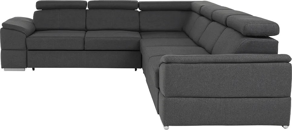 Sarok ülőgarnitúra, szürke, SEGORIA LUX