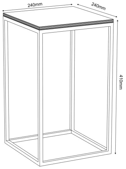 Virágállvány 40x24 cm, fehér