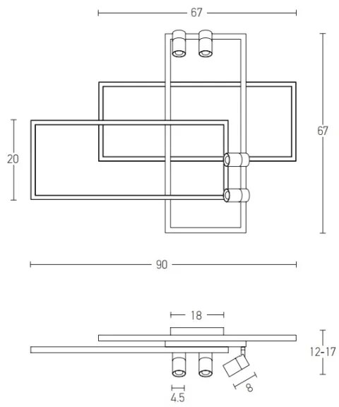 Zambelis 22020 - LED Dimmelhető csillár LED/52W/230V
