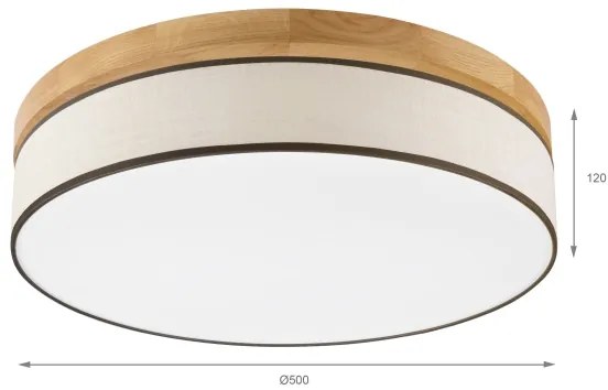 Brilagi - LED mennyezeti lámpa BELLADONNA LED/36W/230V átm. 50 cm krémszínű/tölgy