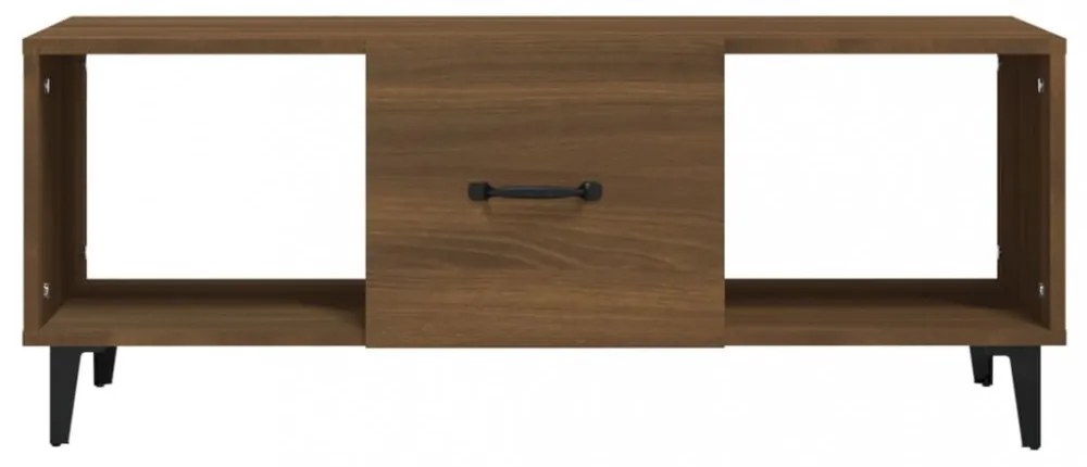 barna tölgy színű szerelt fa dohányzóasztal 102 x 50 x 40 cm