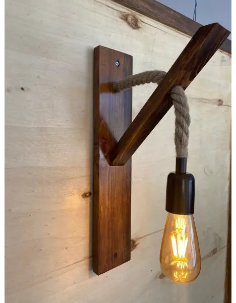 AHSAP fali lámpa 1xE27/40W/230V fenyő dió