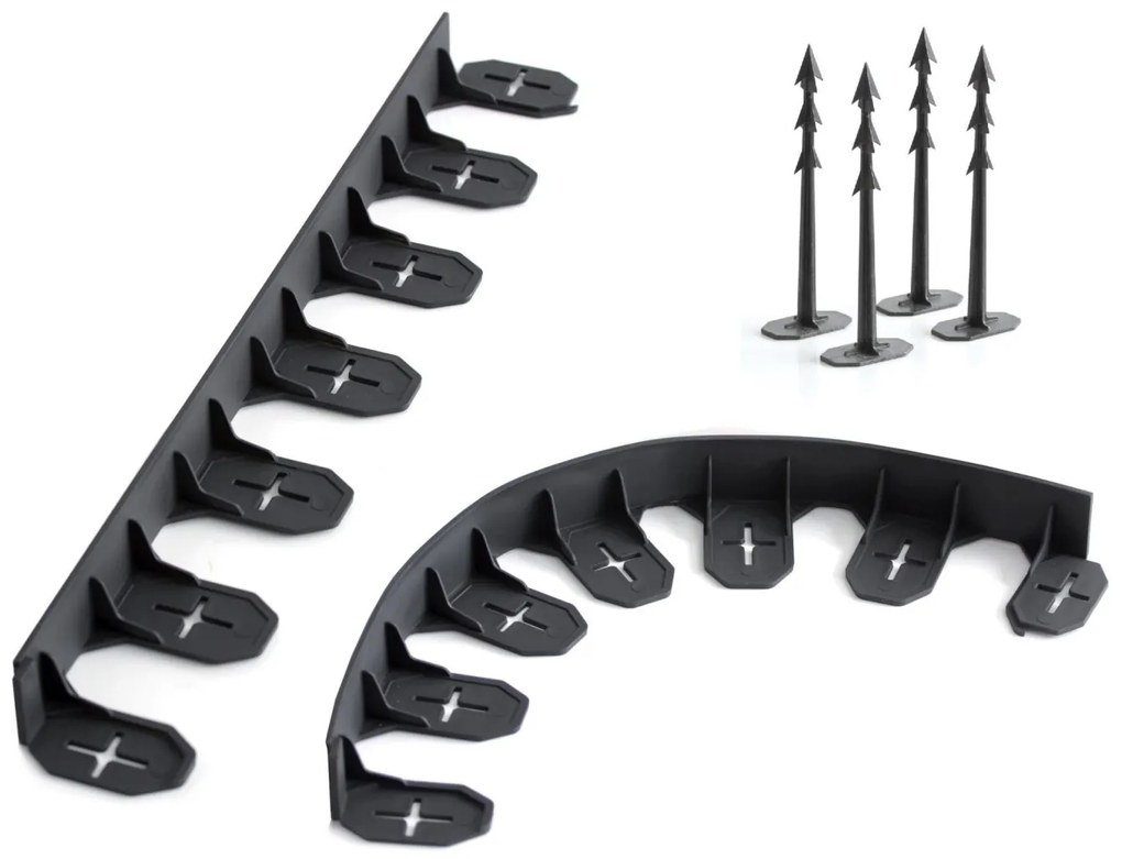 PROSPERPLAST Láthatatlan járdaszegély BORDER 0645 fekete 480cm