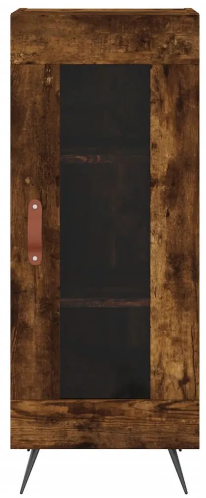 füstös tölgy színű szerelt fa tálalószekrény 34,5 x 34 x 90 cm