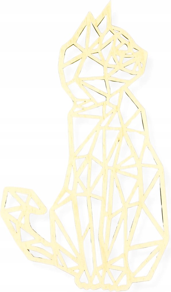 Fali Dekoráció Áttört Kép Geometrikus Macska 2 Cica 3D 26CM