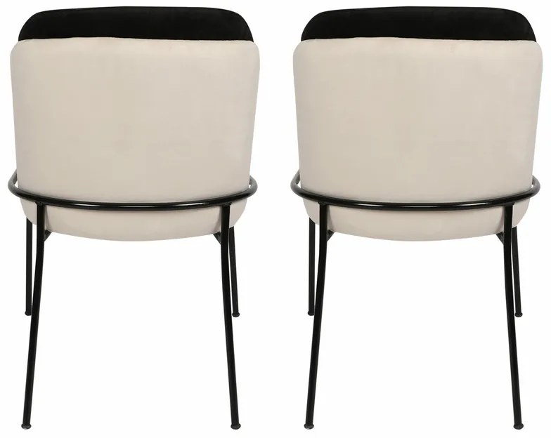 Dore Black and Cream étkezőszék szett, 2 db, 2 db