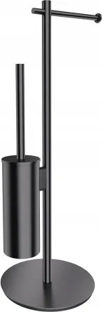 Papír- És Wc-kefetartó Állvány Antracit Rozsdamentes Acél Omnires