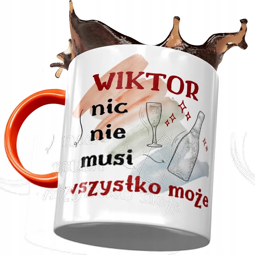 Narancssárga Bögre Viktor Férj Kolléga Ajándék Nyomtatott Fotóval