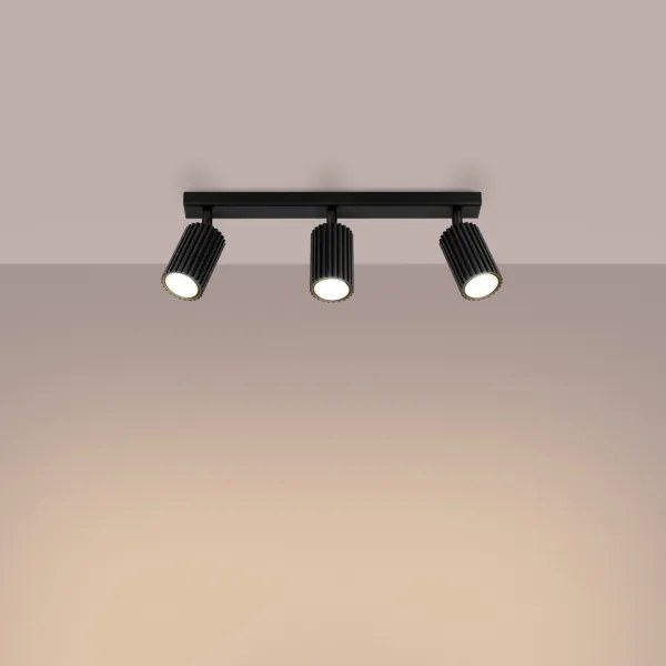 Sollux SL.1581 - Spotlámpa KARBON 3xGU10/10W/230V fekete