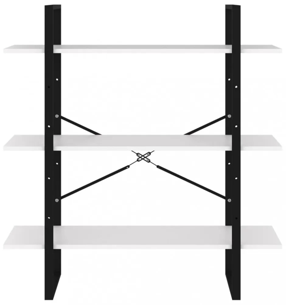 fehér forgácslap könyvszekrény 100 x 30 x 105 cm