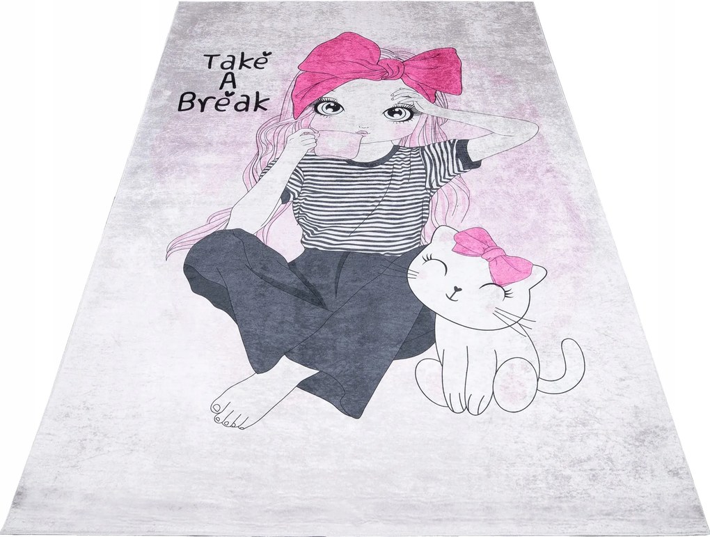 Színes Gyerekszőnyeg 120x170 Cica lány