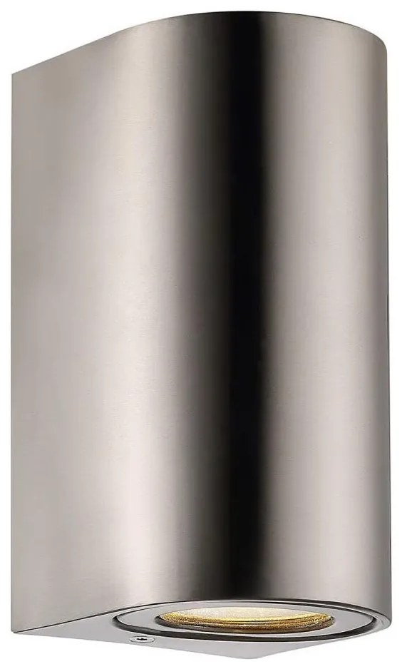 Nordlux - Kültéri fali lámpatest CANTO 2xGU10/28W/230V IP44 rozsdamentes acél
