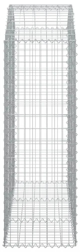 íves horganyzott vas gabion kosár 150x50x140/160 cm