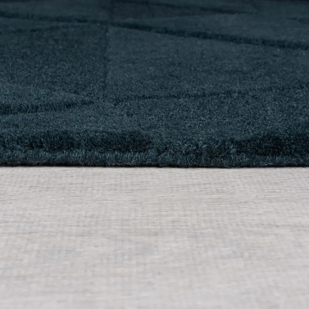 Kékeszöld kézi szövésű gyapjú szőnyeg 160x230 cm Shard Teal – Flair Rugs
