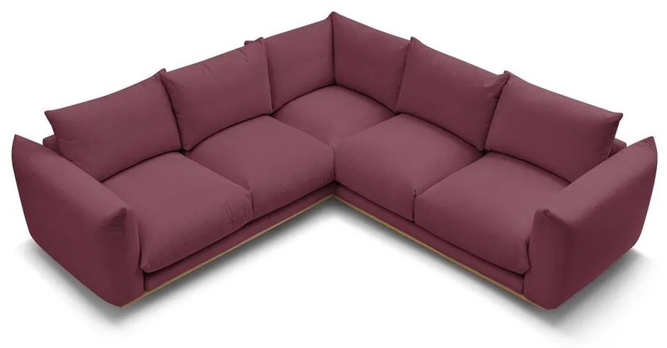 Borvörös sarokkanapé Ernest – Bobochic Paris