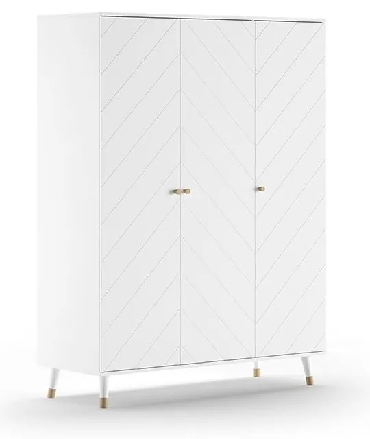 Fehér gyerek ruhásszekrény 150x200 cm BILLY – Vipack