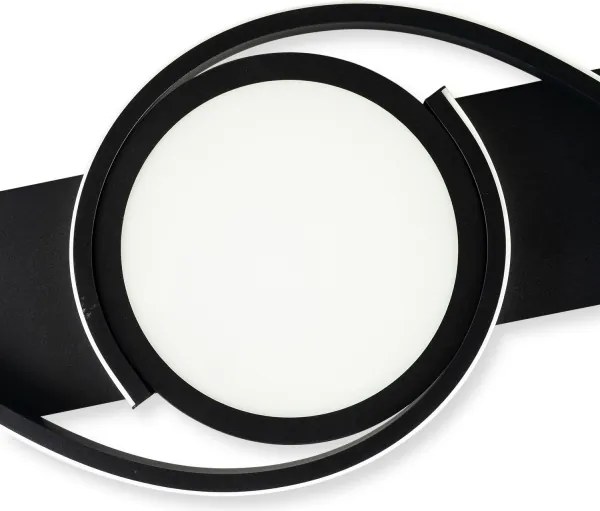 Brilagi - LED Dimmelhető mennyezeti lámpa TWIRL LED/38W/230V fekete + távirányító