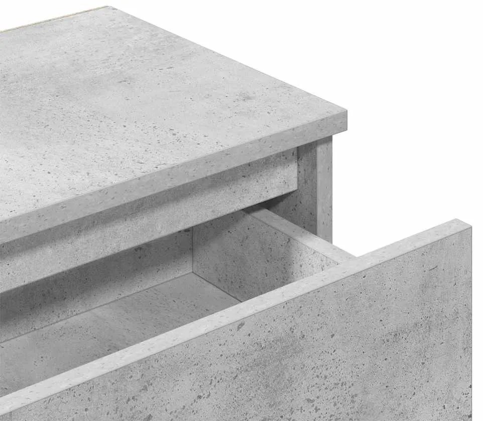 2 db betonszürke szerelt fa éjjeliszekrény 40 x 30 x 39 cm