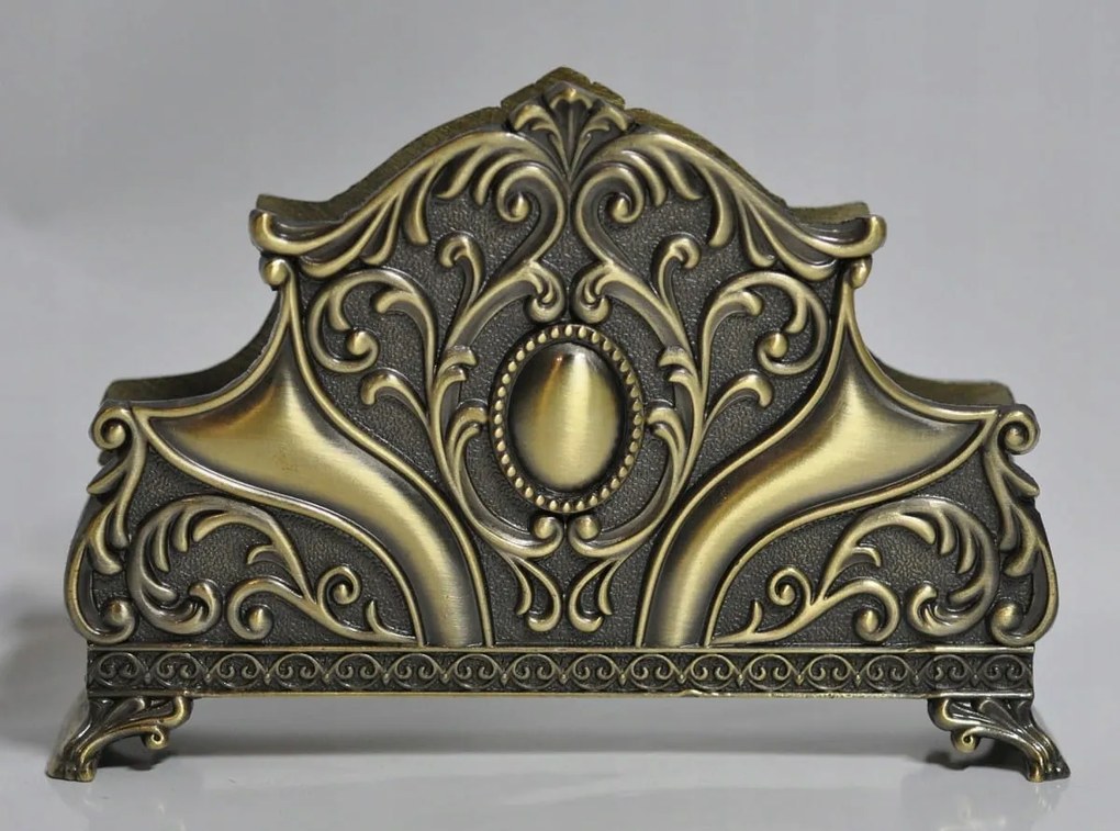 Fém szalvétatartó díszített arany színű régi arany ajándék