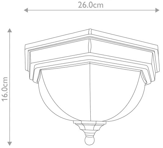 Elstead GZH-FF12 - Kültéri mennyezeti lámpa FAIRFORD 2xE27/40W/230V IP44