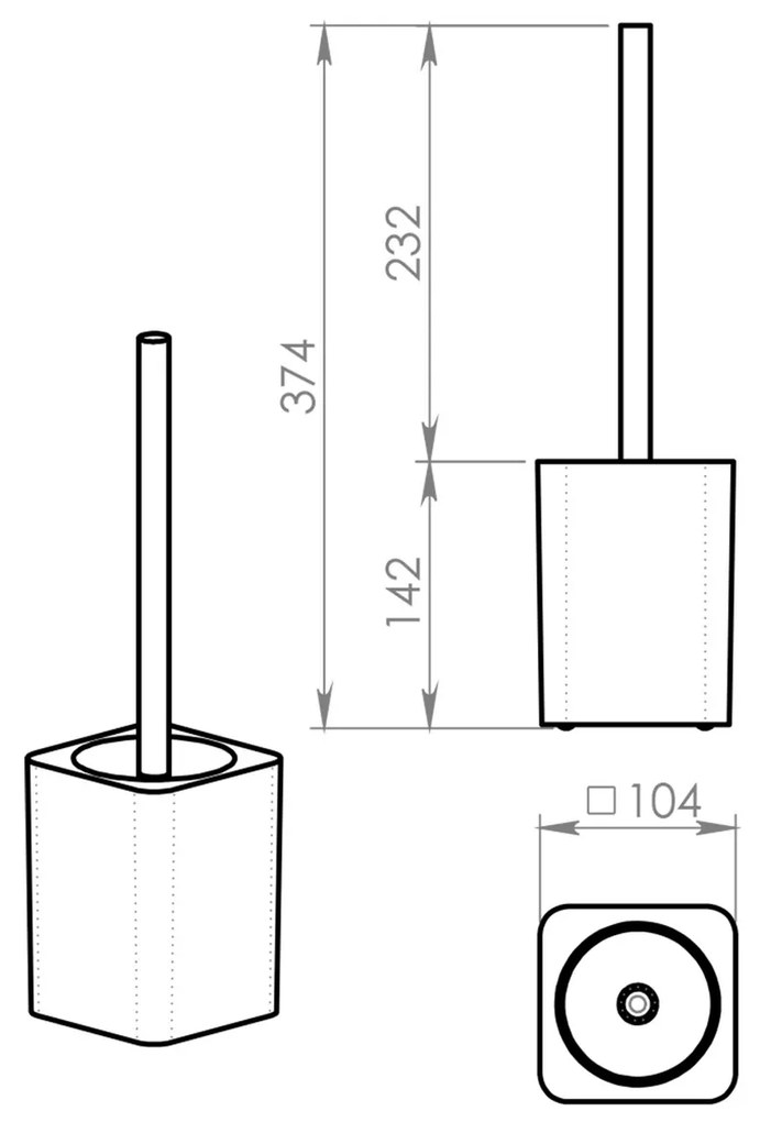 GEDY AR3308 Aries WC-kefe állva, szürke