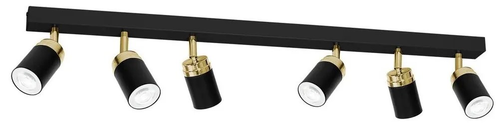 Spotlámpa RENO 6xGU10/8W/230V fekete/arany