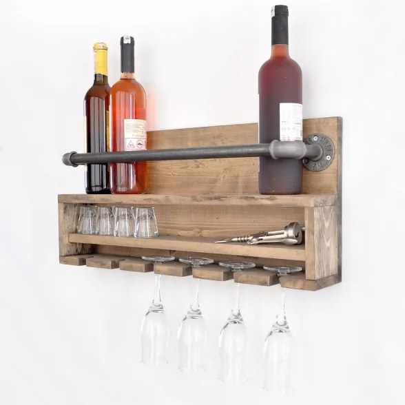 Konyhai fali polc BORU 28x60 cm luc/fenyő