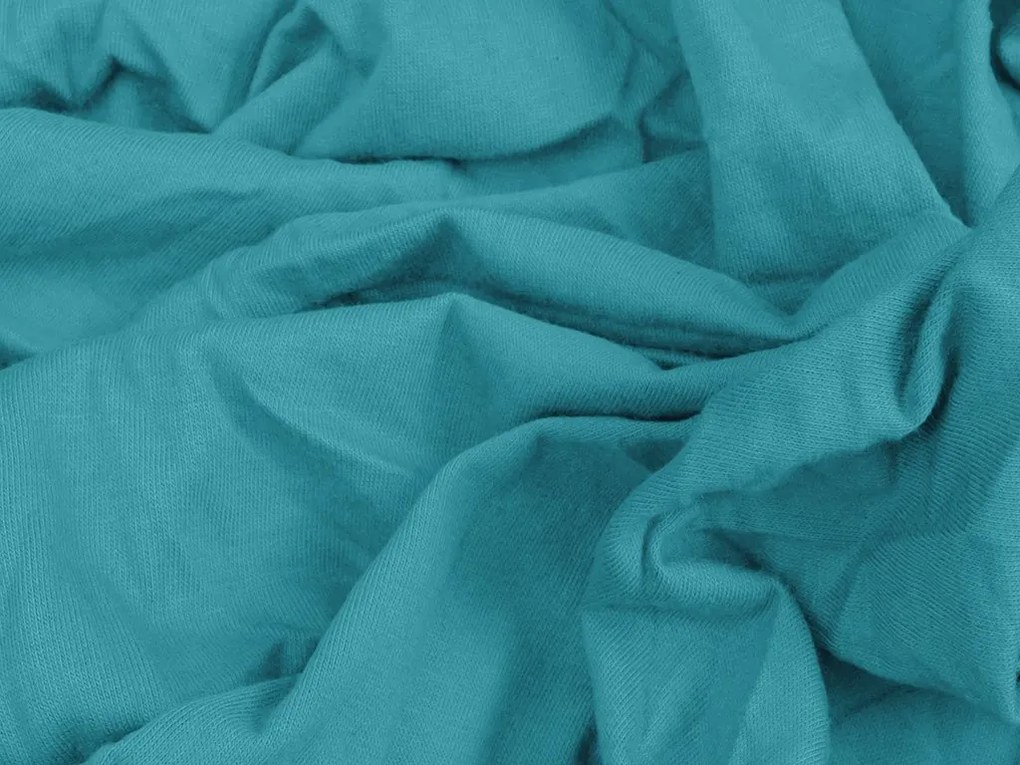 Jersey EXCLUSIVE türkiz lepedő 180x200 cm Grammsúly (rost sűrűség): Lux (190 g/m2)