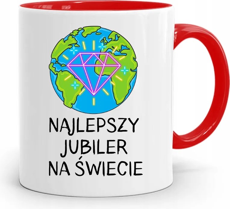 Ékszerésznek Piros Bögre A Világ Legjobbja fényképes nyomtatással