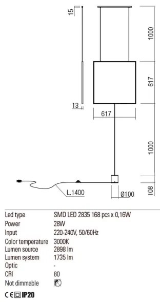 Redo 01-2134 - SLICK LED állólámpa 28W 230V fekete