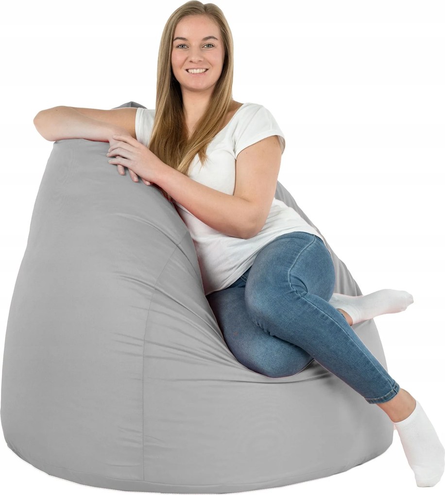 Kerti táska XXL Ezüst puff fotel Nylon