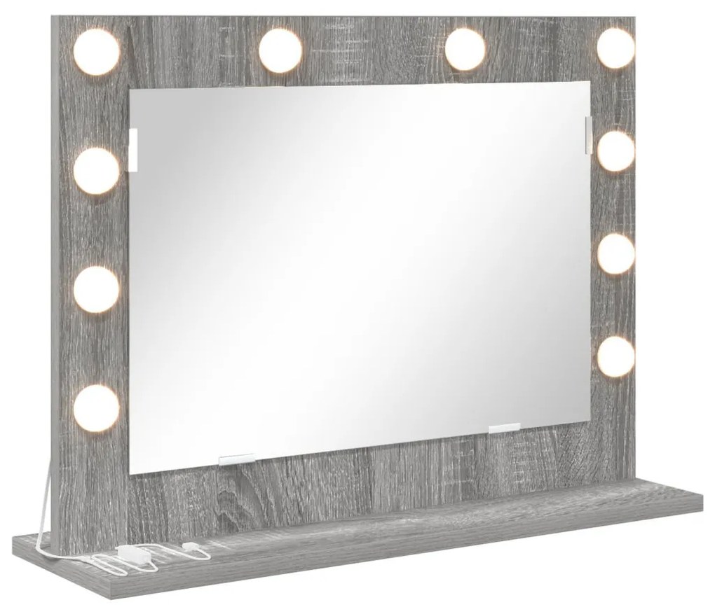 pipere tükör Szürke Sonoma MDF, Üveg 60 x 45 x 18 cm Pipere tükör