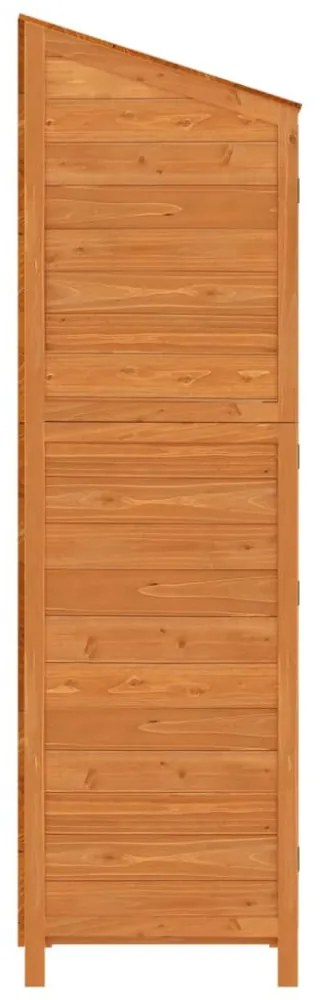 barna tömör fenyőfa kerti fészer 102x52x174,5 cm