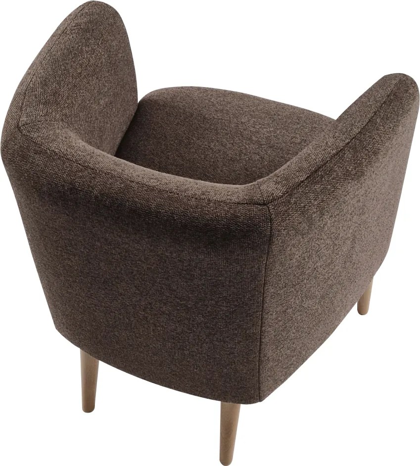 Fotel, barna/bükk, ALIEN