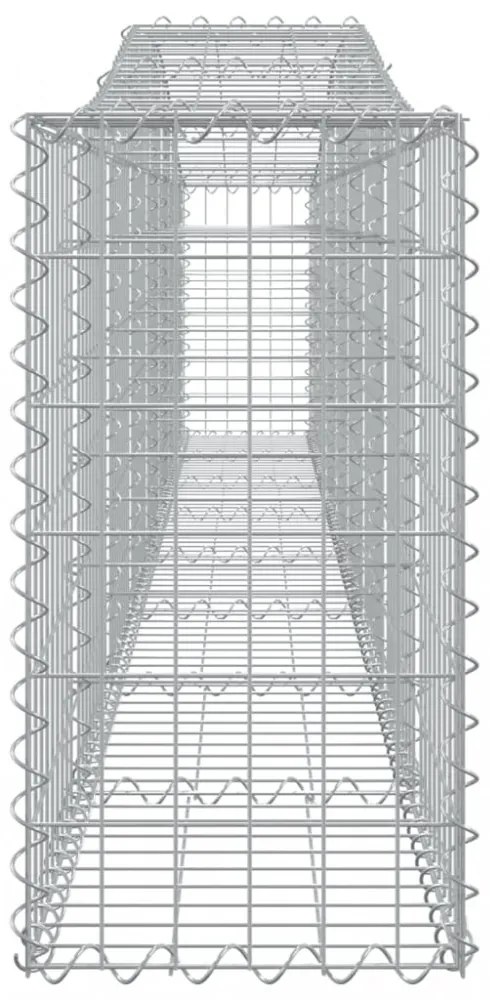 vidaXL 2 db íves horganyzott vas gabion kosár 400x30x60/80 cm