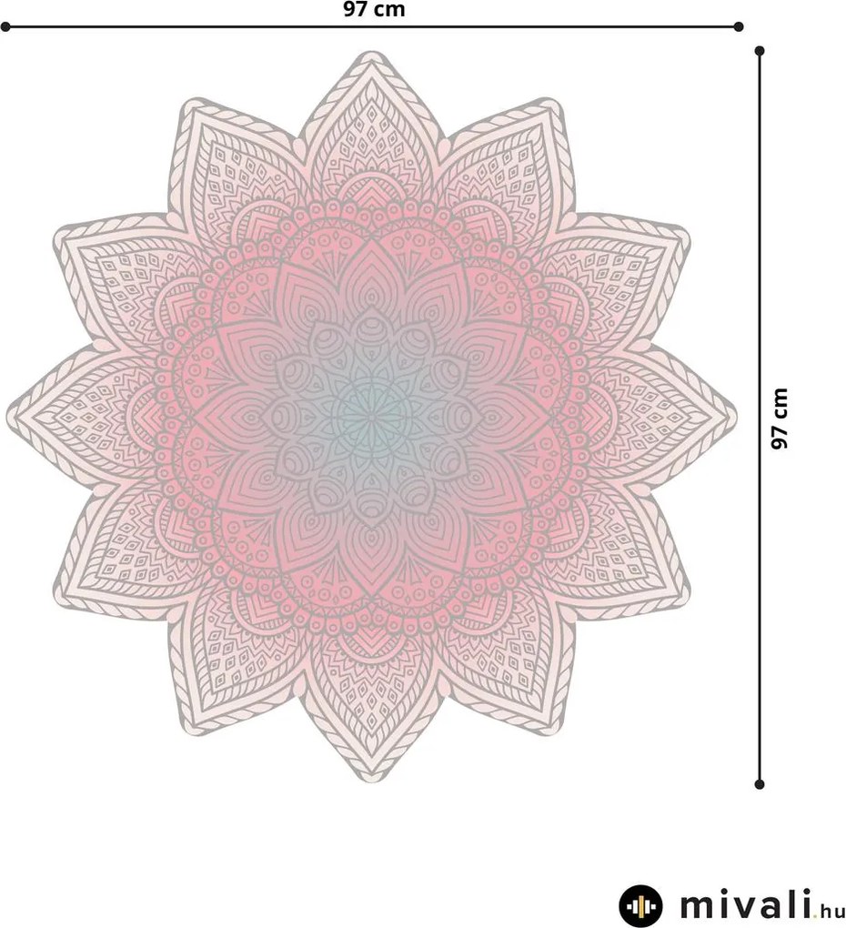 Falmatricák - Mandala rózsaszín