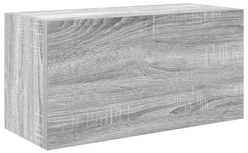 szürke sonoma szerelt fa fali fürdőszobaszekrény 60x25x30 cm