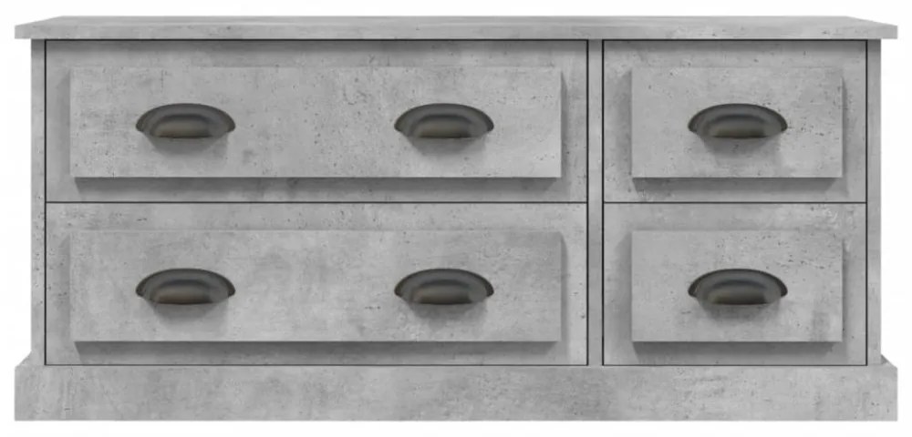 betonszürke szerelt fa TV-szekrény 100 x 35,5 x 45 cm
