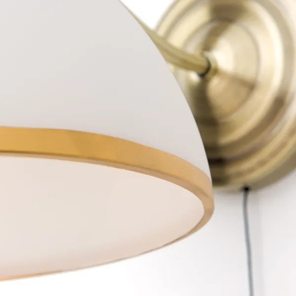 Orion WA 2-1371/1 - Fali lámpa OLD LAMP 1xE27/40W/230V fehér/réz